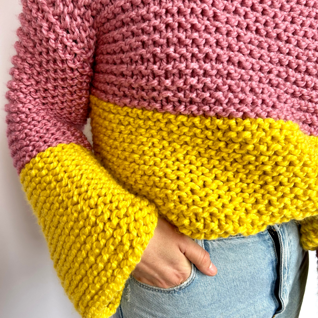 beginner jumper digital knitting pattern