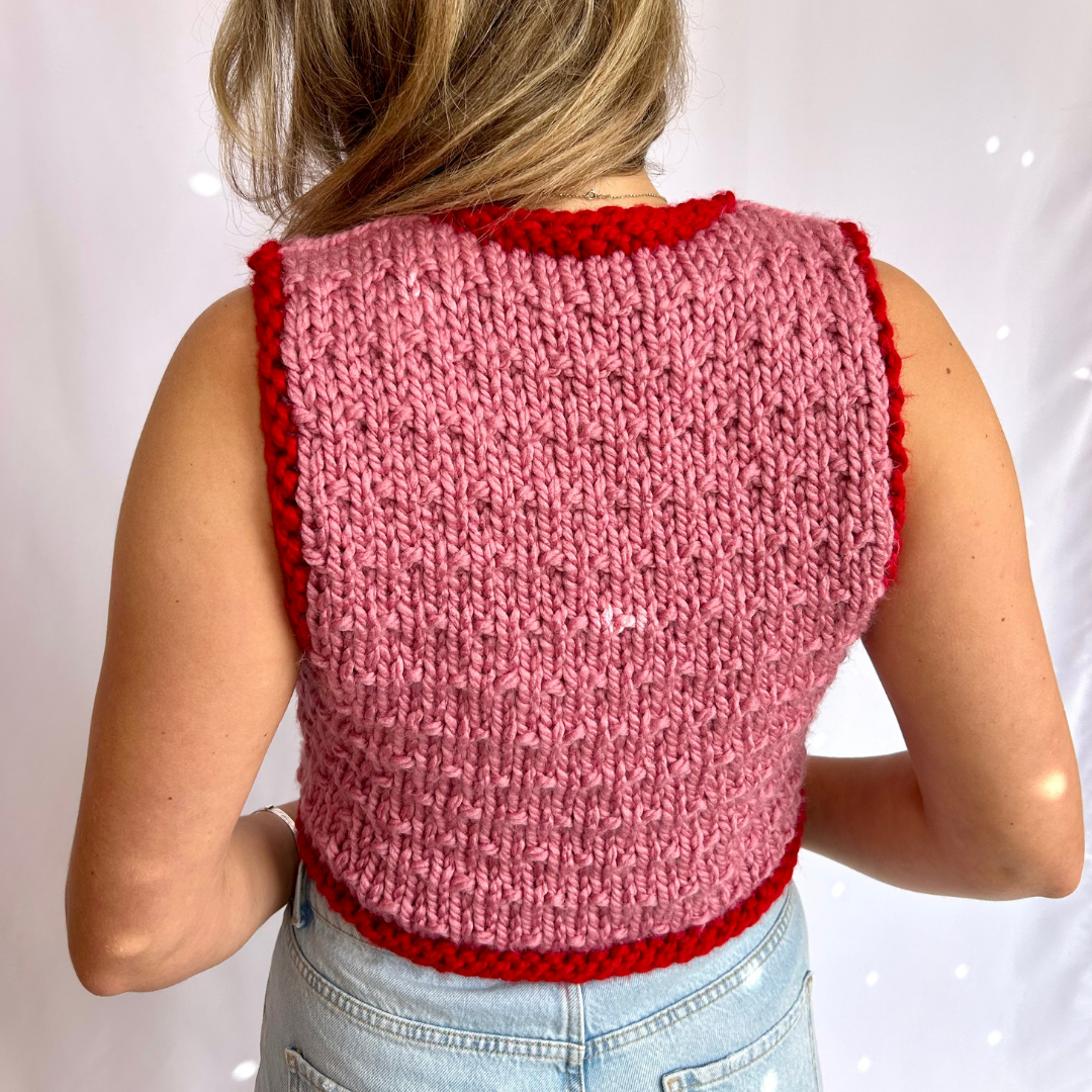 KNITTING KIT - Georgia Waistcoat Vest - Intermediate Knitting Kit KNITTING KIT - Georgia Waistcoat Vest - Intermediate Knitting Kit