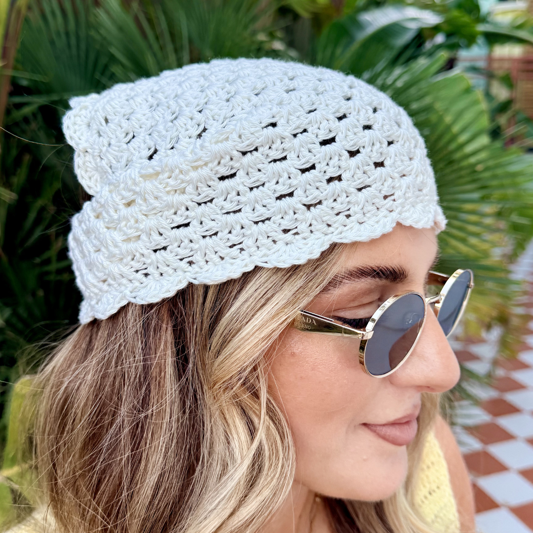 Anna Bandana Crochet Pattern | digital crochet pattern | scandi style bandana | croche tutorial