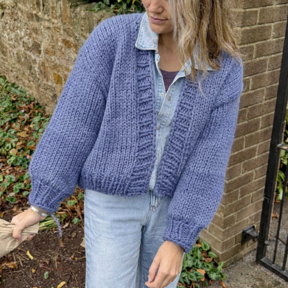Margo cardigan knit kit | super chunky cardigan kit| beginner friendly cardigan knitting kit