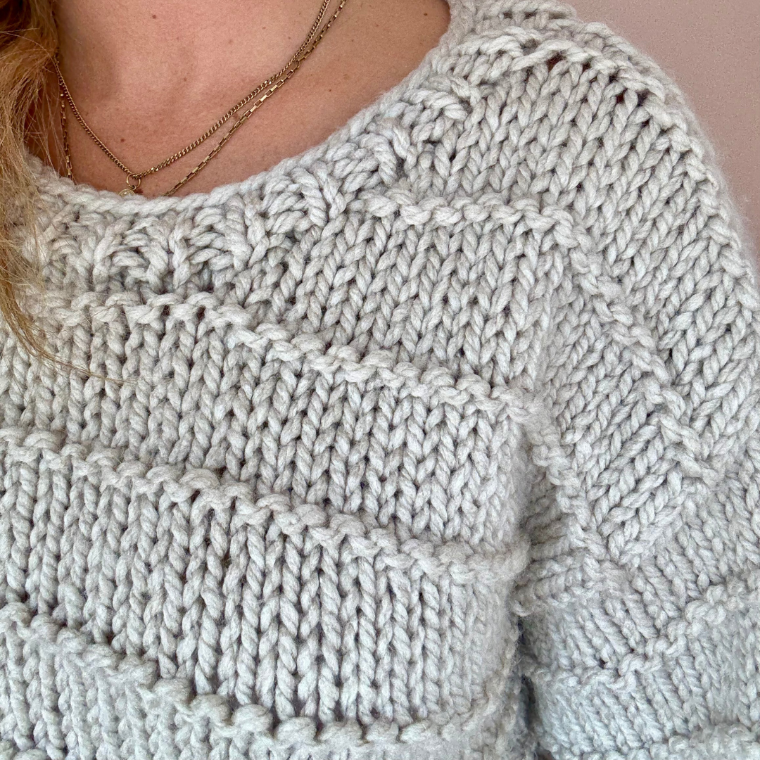 The Ella Jumper  | Chunky knit jumper | chunky sweater | hand knit | beginner friendly | knitting kit or digital pattern