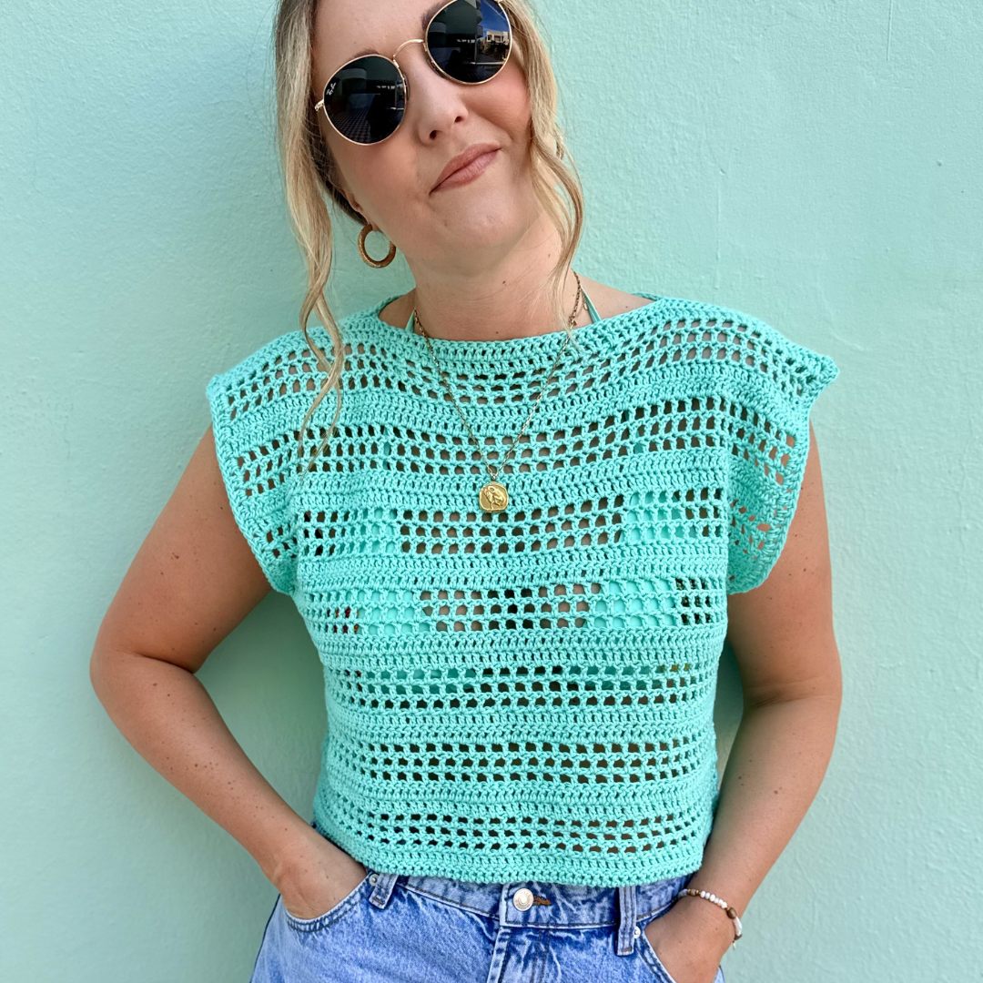 Capri Tee Crochet Kit | Beginner friendly crochet kit | summer top crochet kit | DIY crochet kit