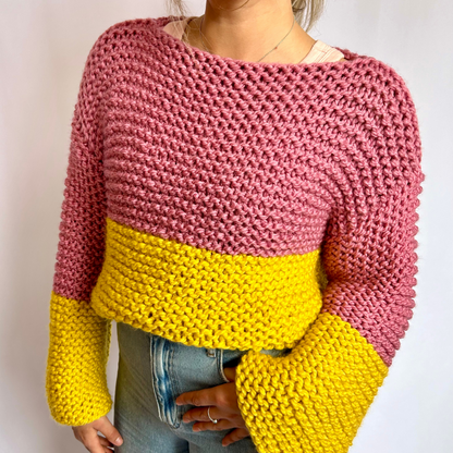 beginner jumper digital knitting pattern