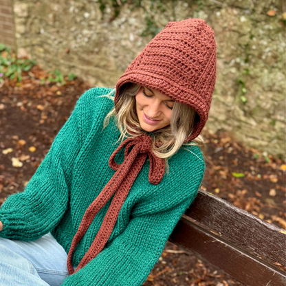 Crochet bonnet digital crochet pattern | digital download | beginner friendly crochet bonnet pattern