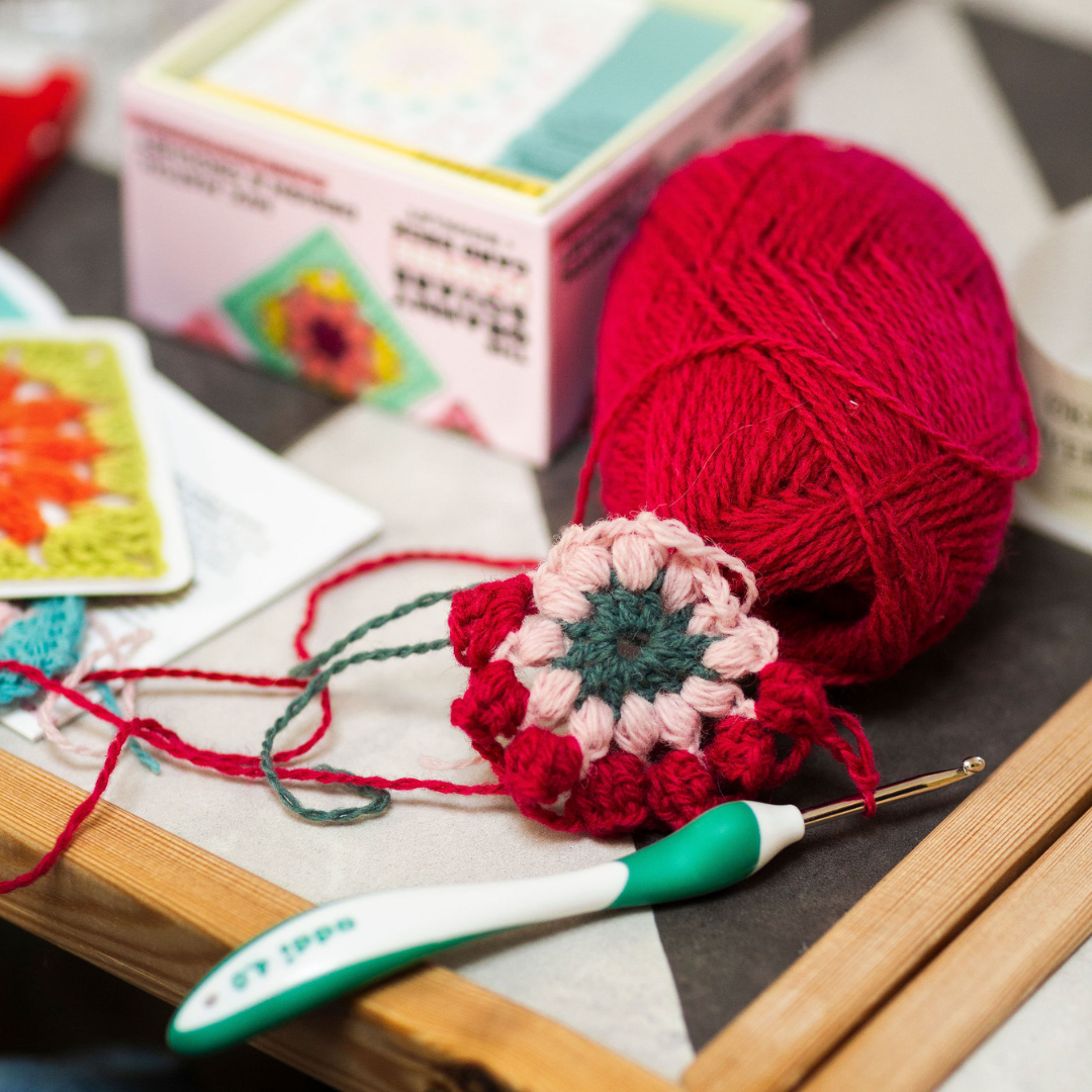 Claire Montgomerie granny square workshop, torquay events, torbay workshop, crochet