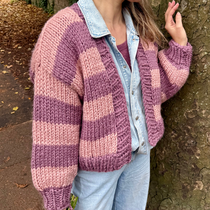 Margo cardigan knit kit | super chunky cardigan kit | beginner friendly cardigan knitting kit