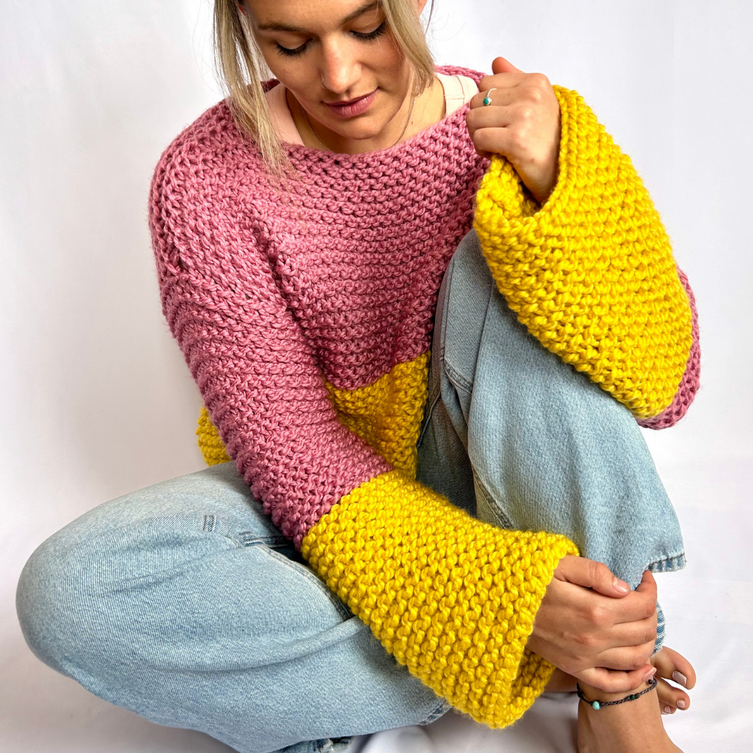 easy beginner jumper knitting kit