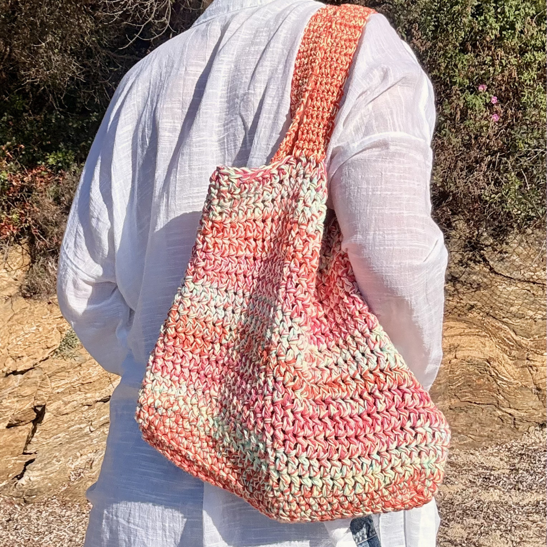 Crochet beach bag kit | beginner friendly crochet kit | double knit crochet bag | DIY kit