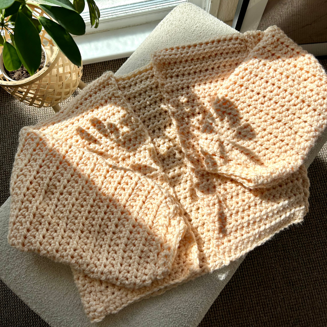 Libby Cardigan Crochet Pattern - digital crochet pattern - beginner friendly