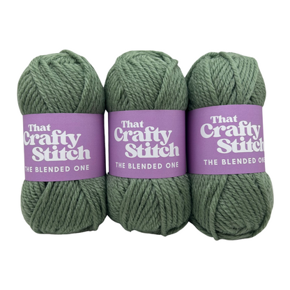 super chunky wool blend yarn sage green