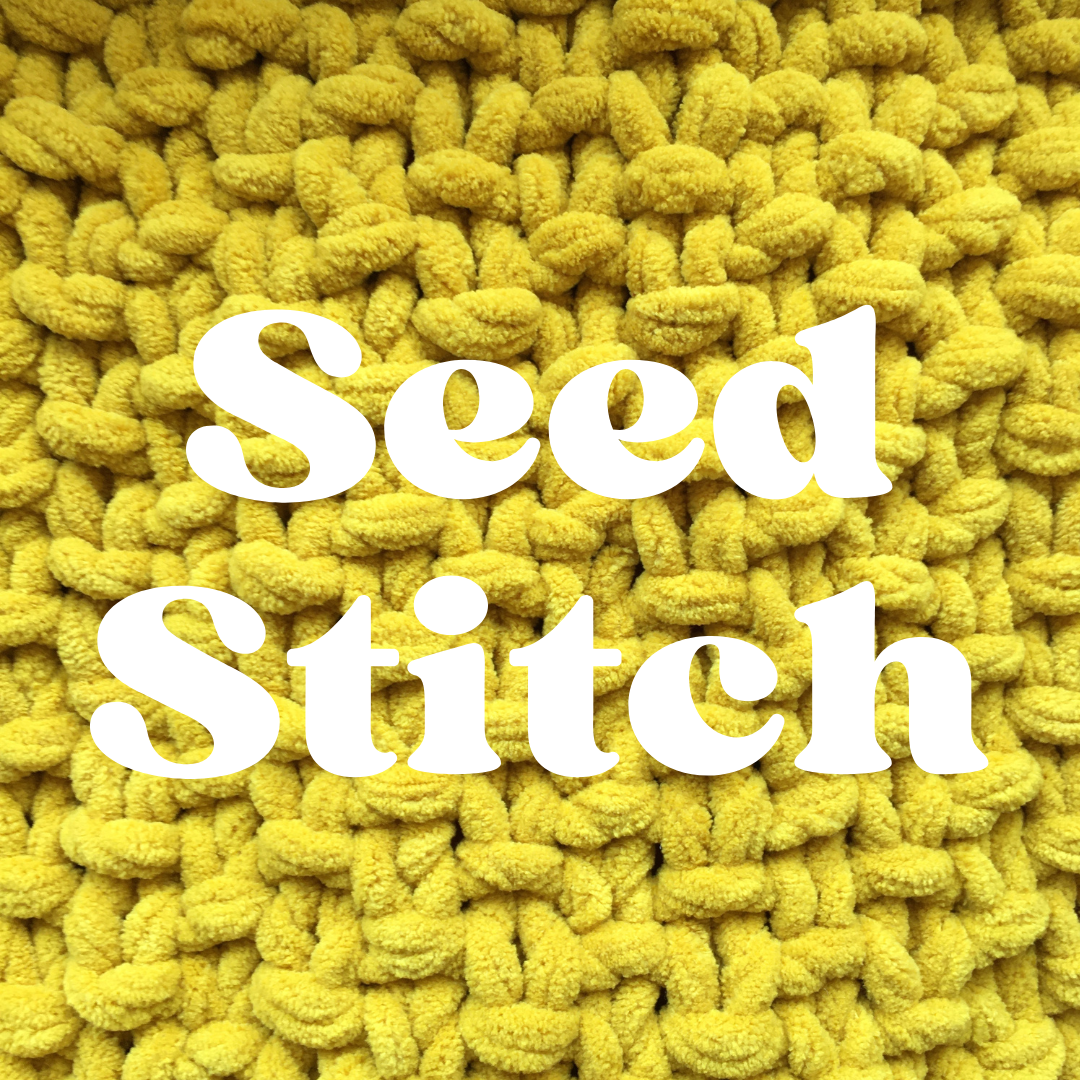 super chunky chenille snood knitting kit - seed stitch