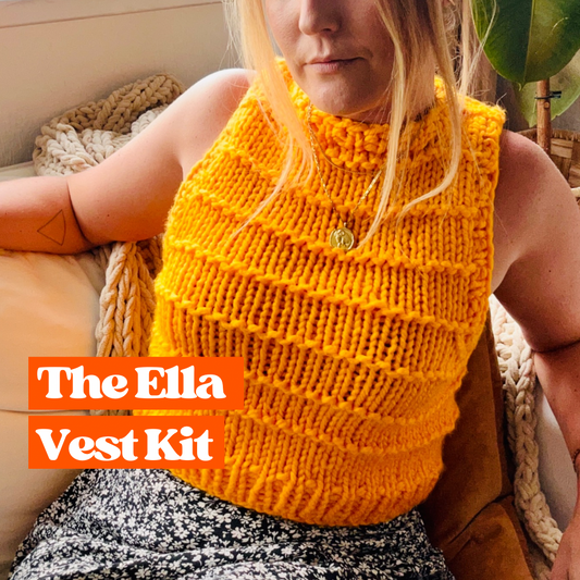The Ella vest knitting kit