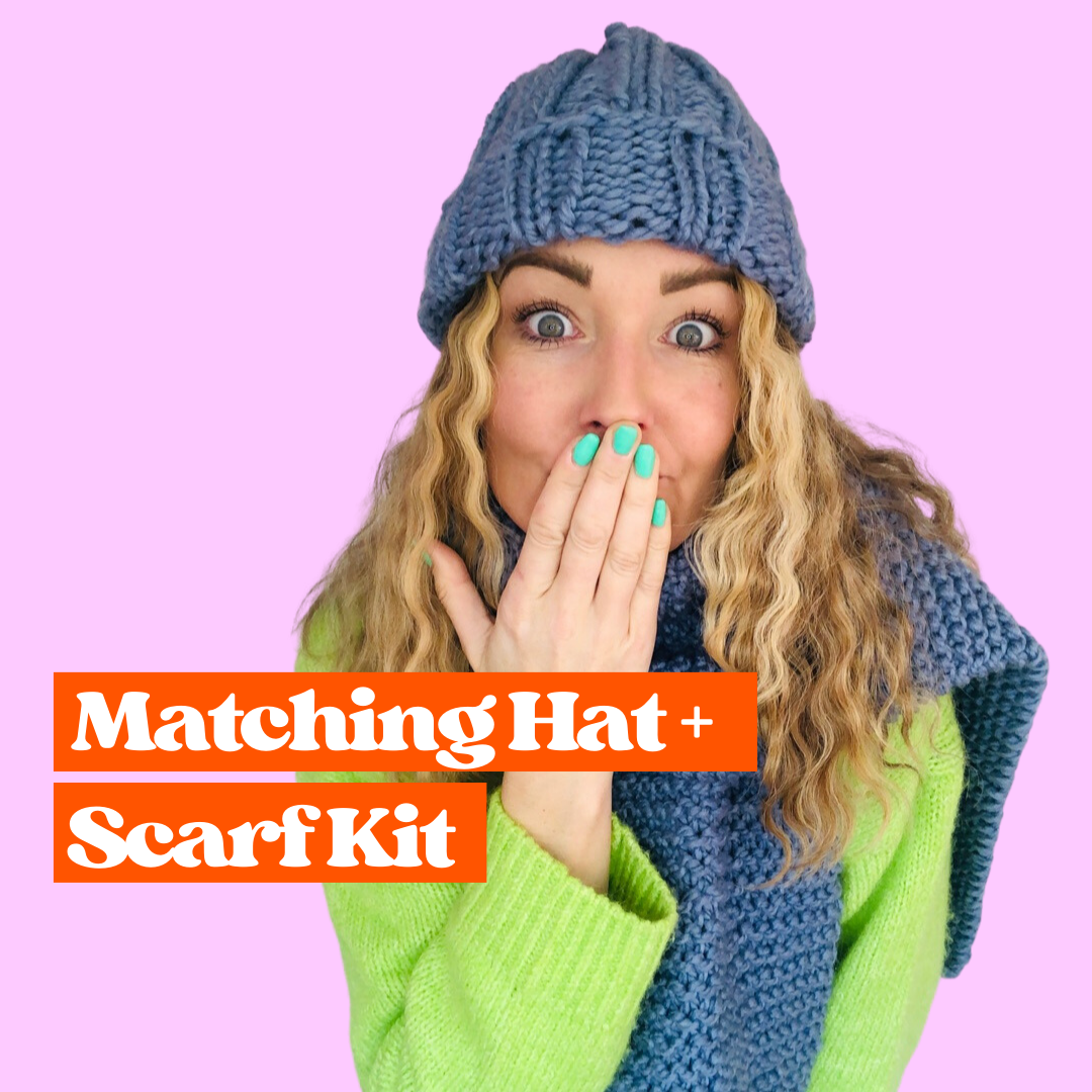 scarf and hat knit kit