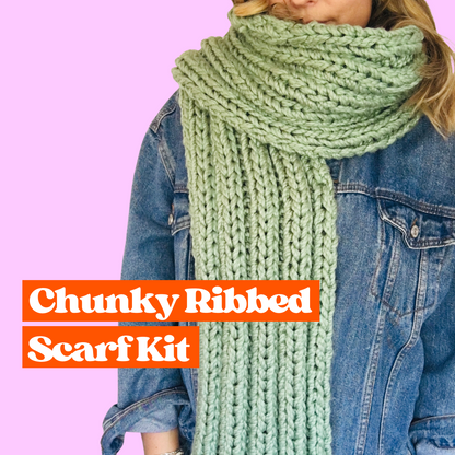 chunky ribbed scarf kit
