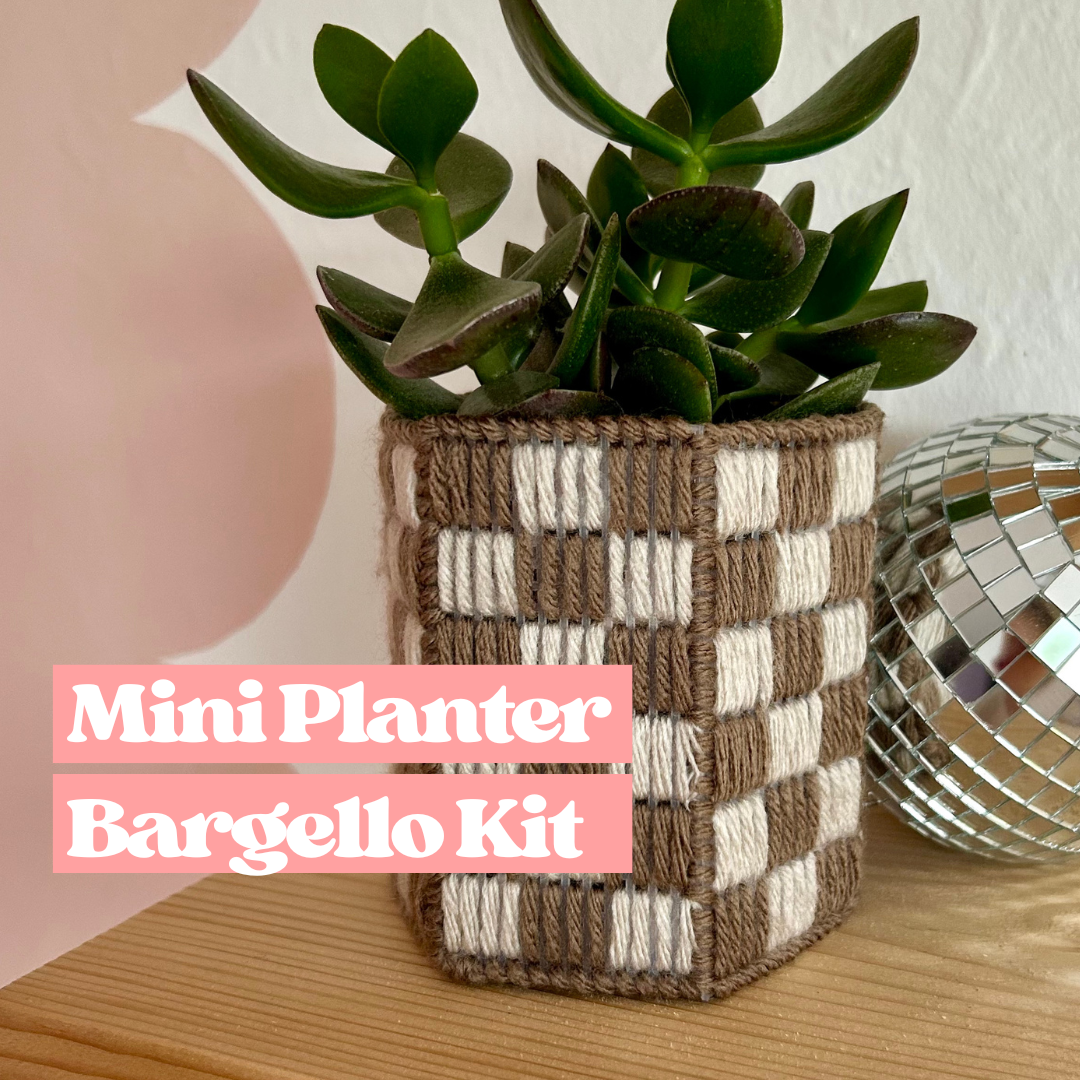 bargello mini planter kit | craft kit for teens | craft kit for adults