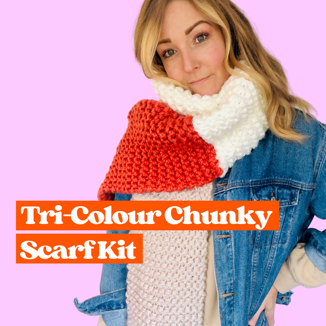 chunky beginner friendly knit kit