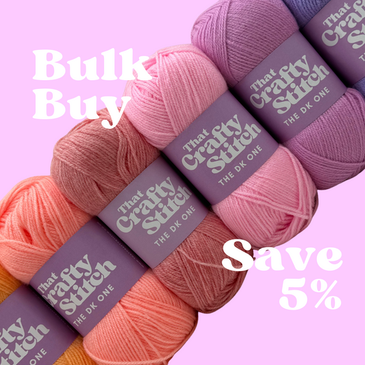 Pastel pink double knit yarn bundle