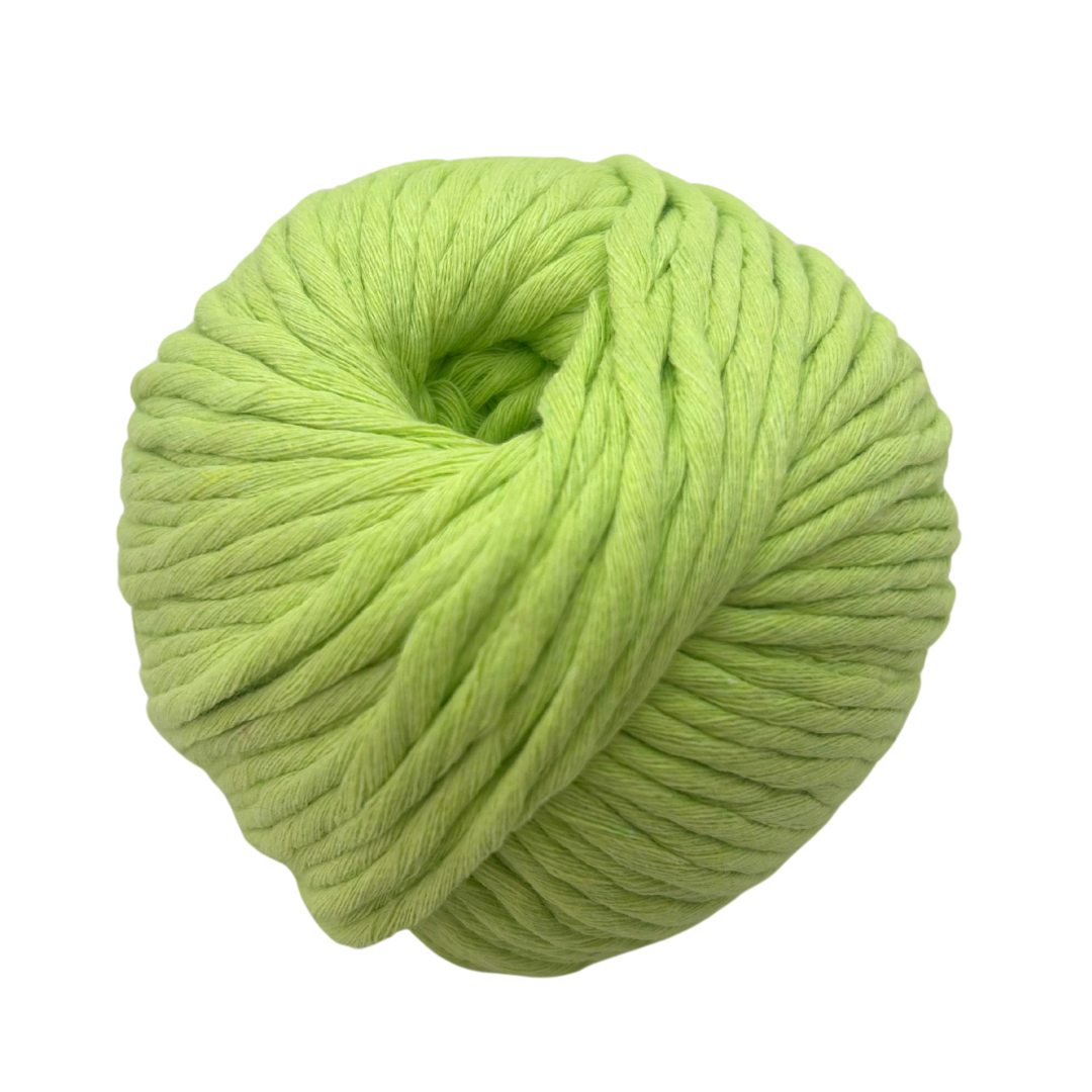 Apple green chunky cotton yarn