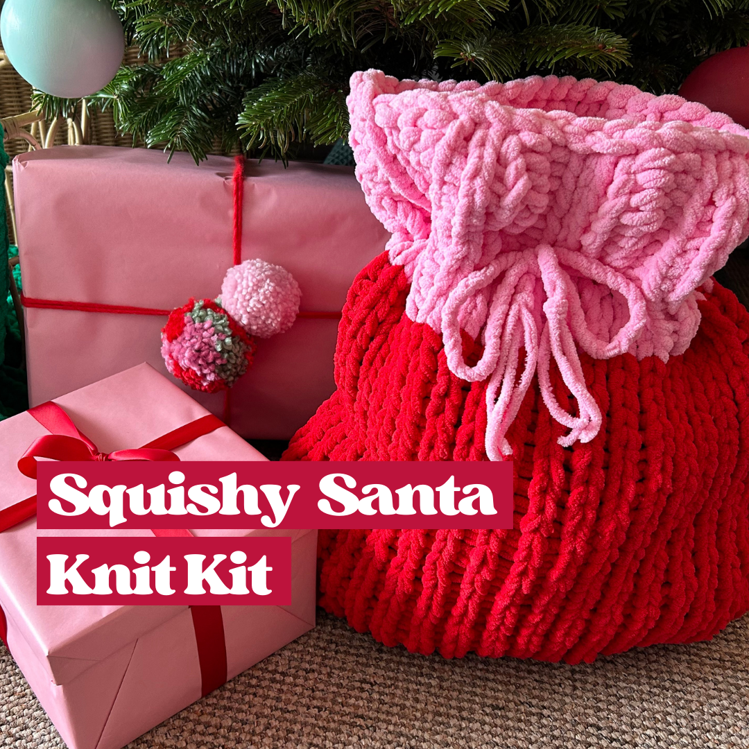 squishy santa sack knit kit