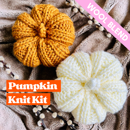 KNITTING KIT - Pumpkins - Wool Blend