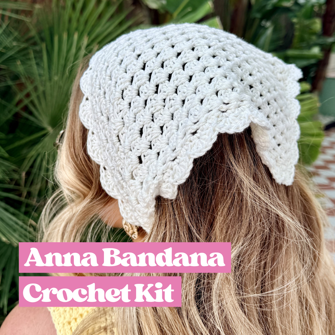 Anna bandana crochet kit | beginner crochet kit | summer crochet | scandi style 