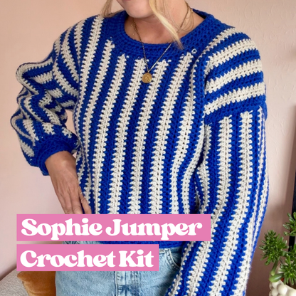 Sophie Jumper crochet kit | beginner friendly crochet kit | DIY crochet | chunky cardigan 