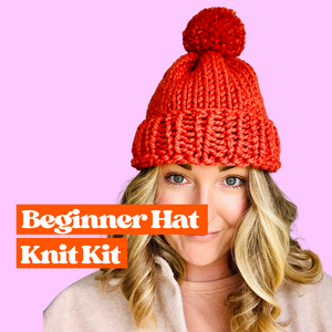 beginner bobble hat knitting kit