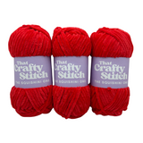 ruby red chunky chenille yarn