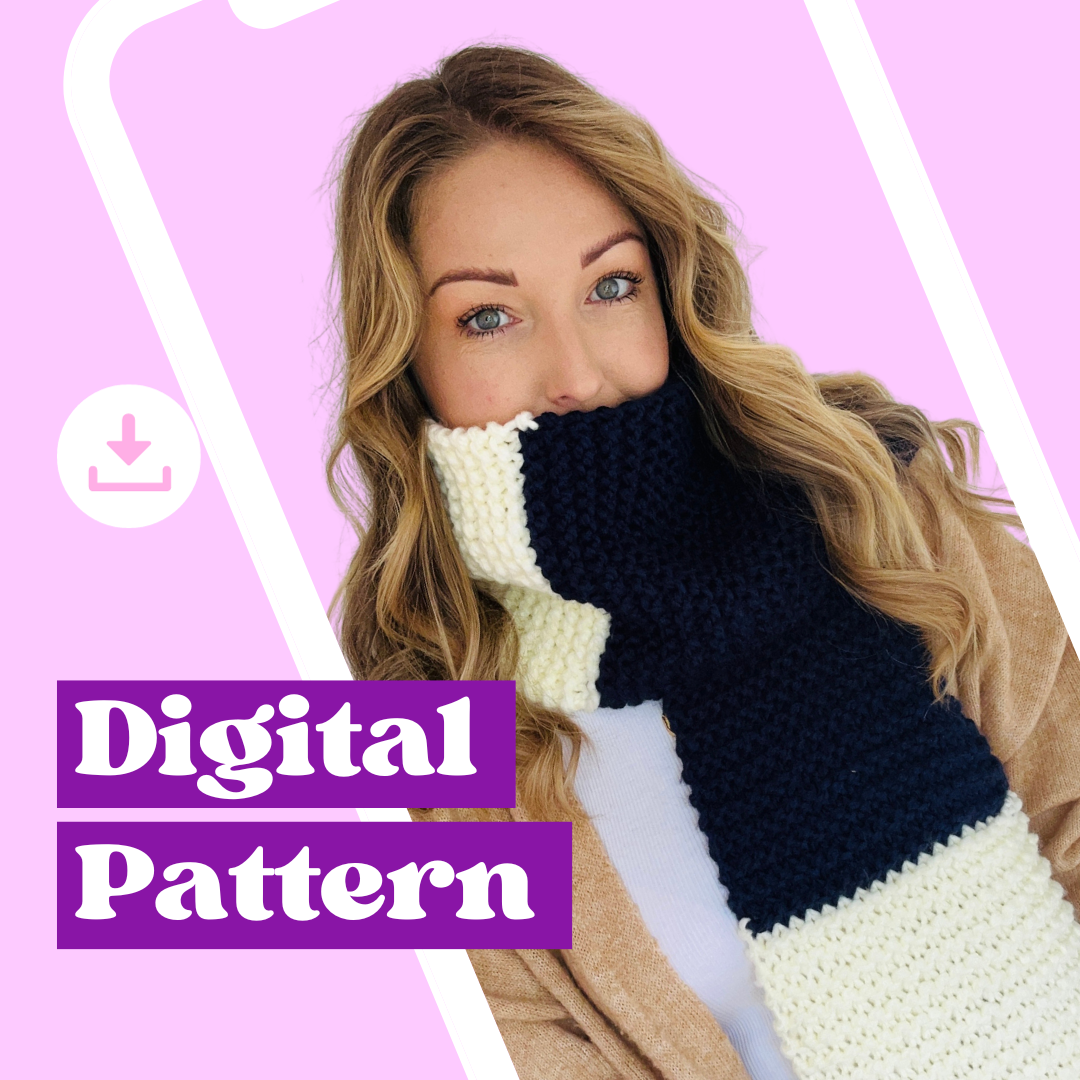 stripe scarf knitting pattern