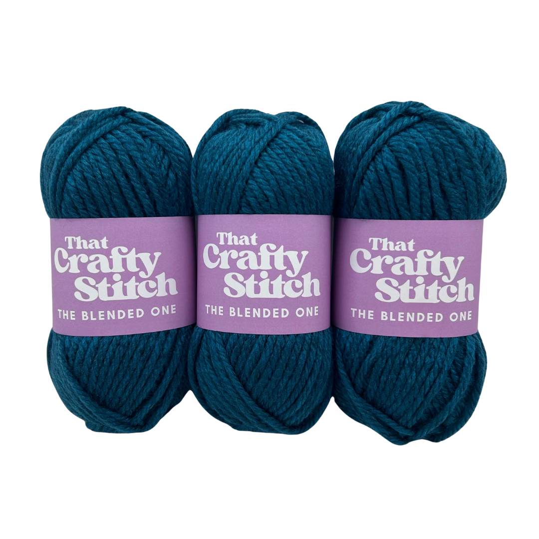 super chunky wool blend yarn - petrol