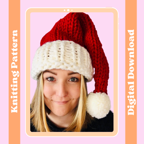 chunky santa hat knitting pattern