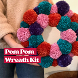 pom pom Christmas wreath kit