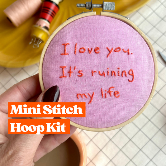 mini embroidery hoop | mini craft kit |  craft gift
