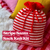 stripe knitted santa sack kit