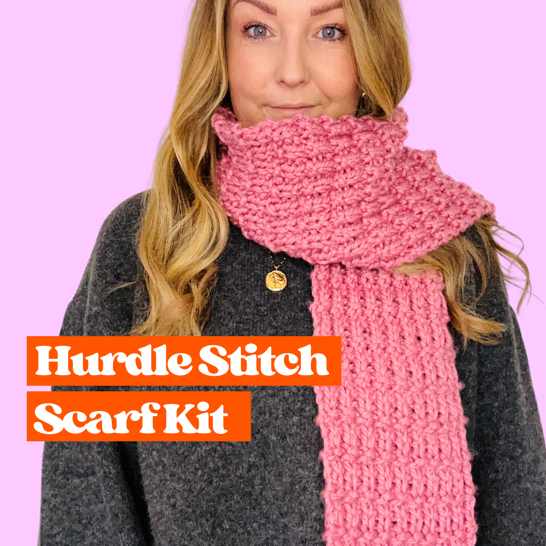 the hurdle stitch scarf knitting kit
