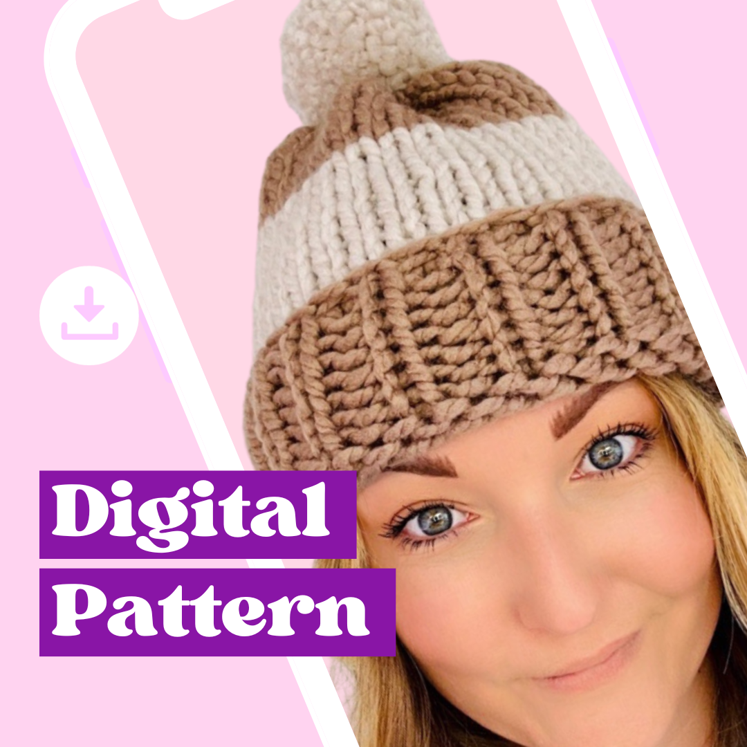 stripe hat knitting pattern