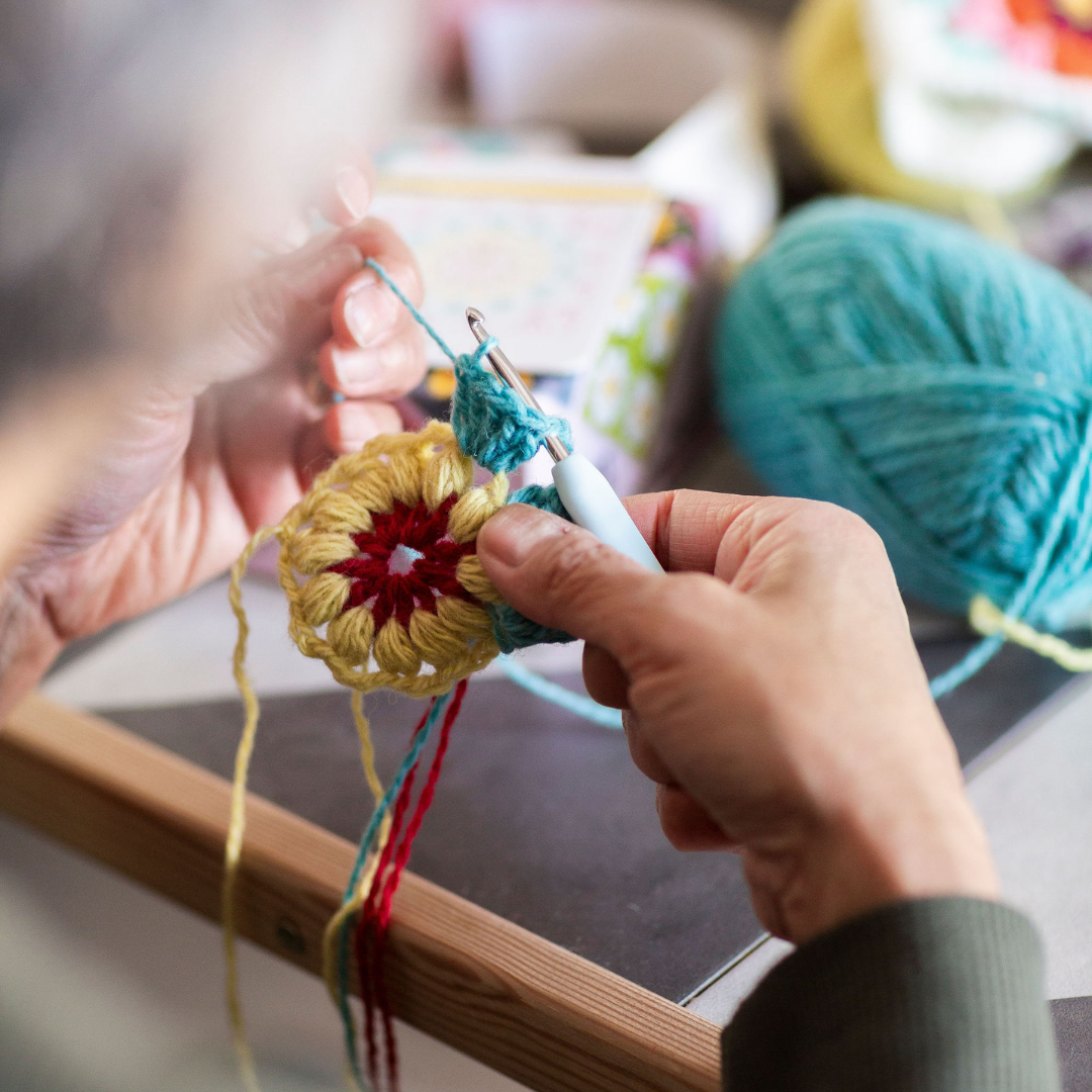 Claire Montgomerie granny square workshop, torquay events, torbay workshop, crochet