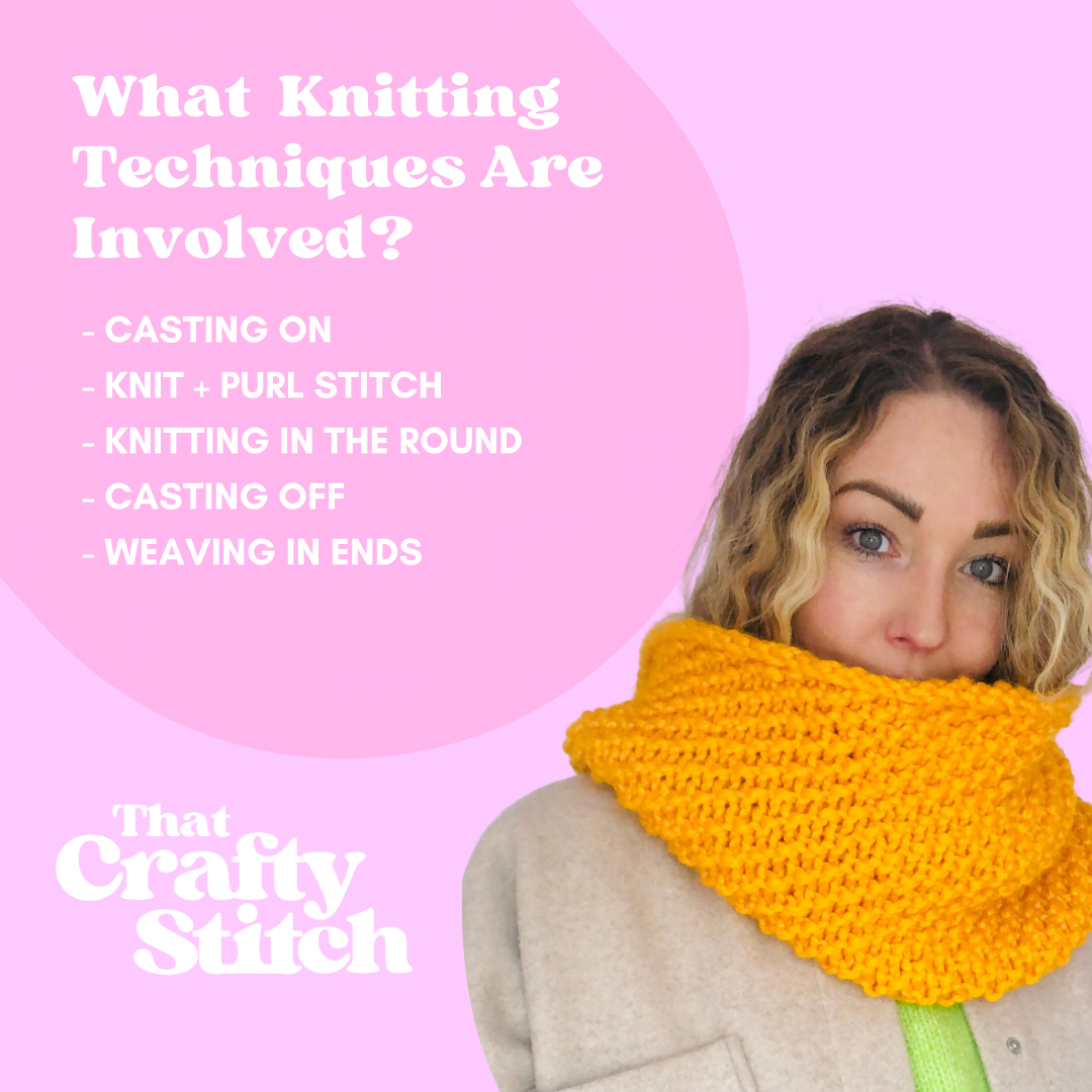 twisted snood knit kit