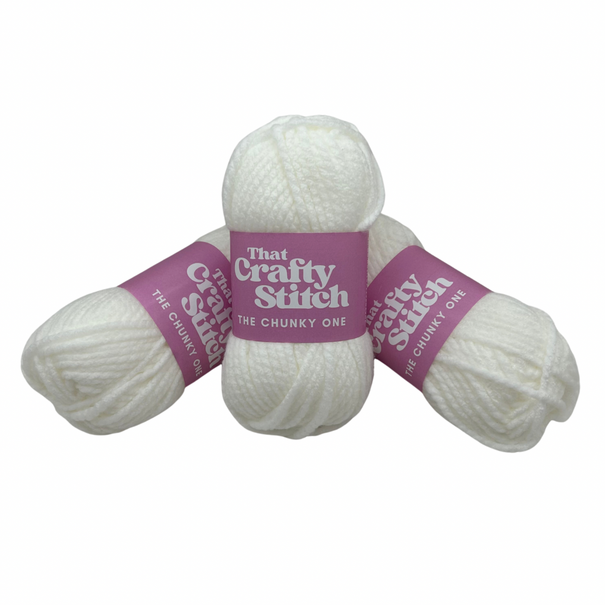 White super chunky acrylic yarn