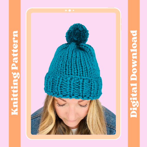 beginner bobble hat knitting pattern