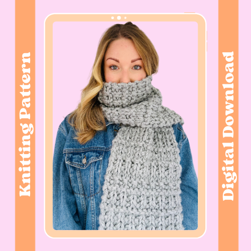 hyper textured scarf knitting pattern