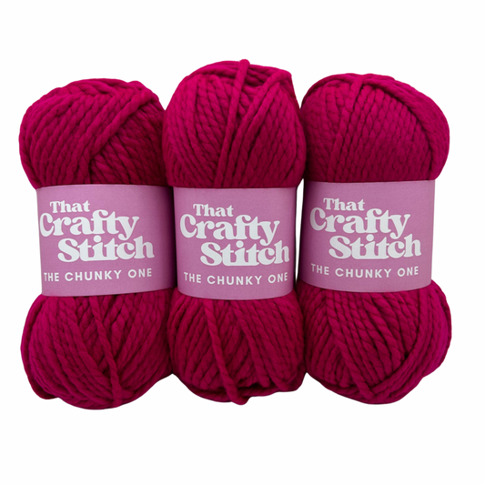 Cerise pink super chunky yarn