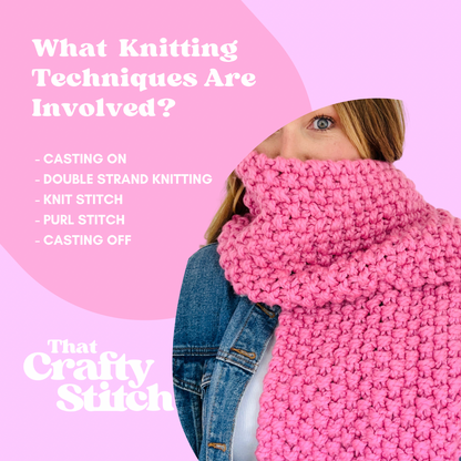 super chunky scarf knit kit