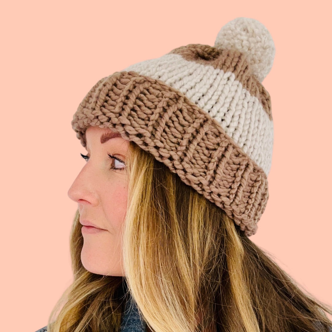 beginner friendly hat knit kit