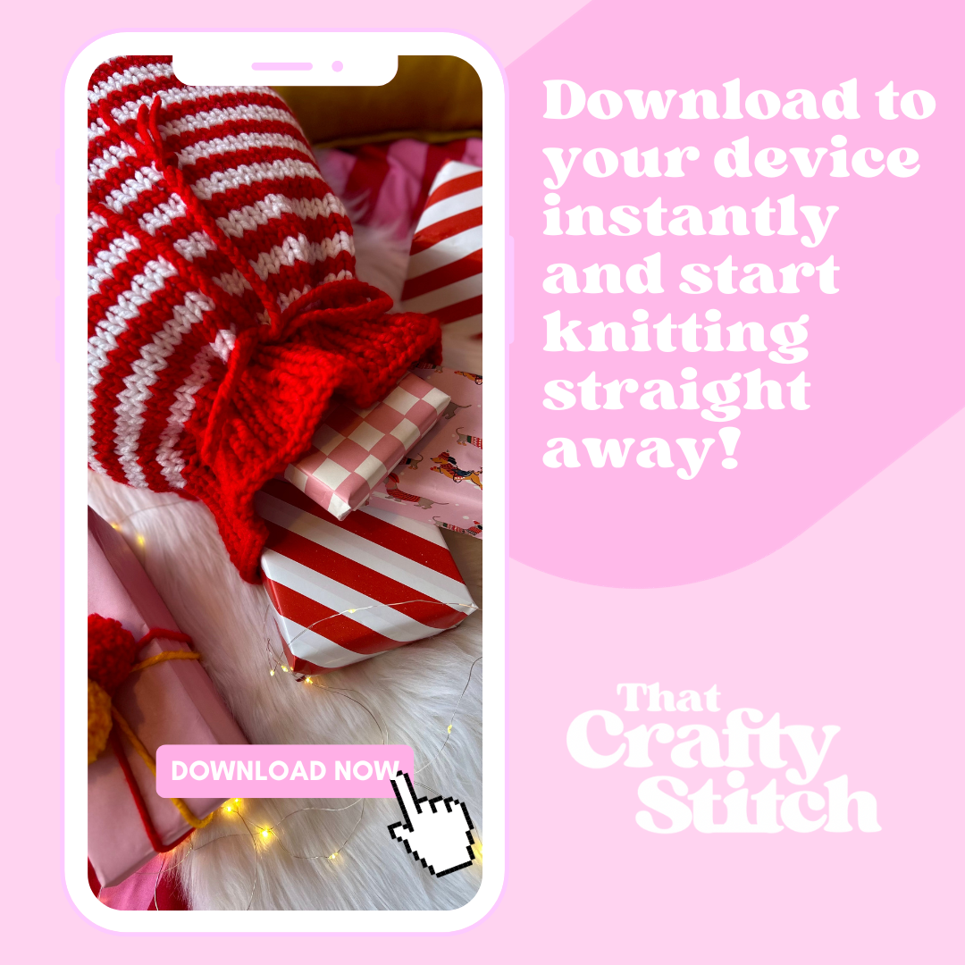 Knitting Pattern - Striped Santa Sack