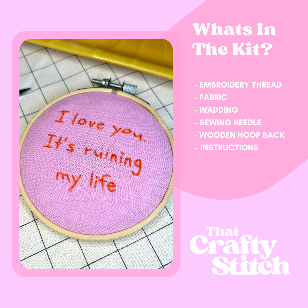 mini embroidery hoop | mini craft kit |  craft gift