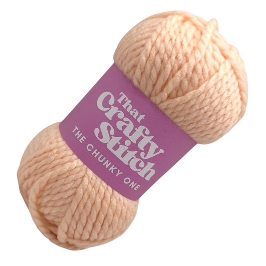 Peach super chunky acrylic yarn