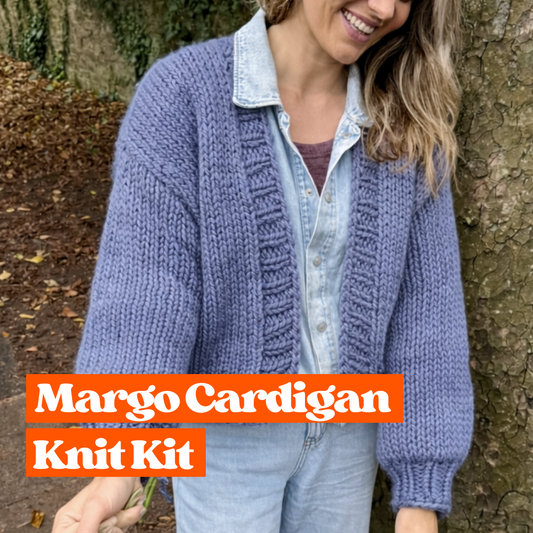 Margo cardigan knit kit | super chunky cardigan kit| beginner friendly cardigan knitting kit