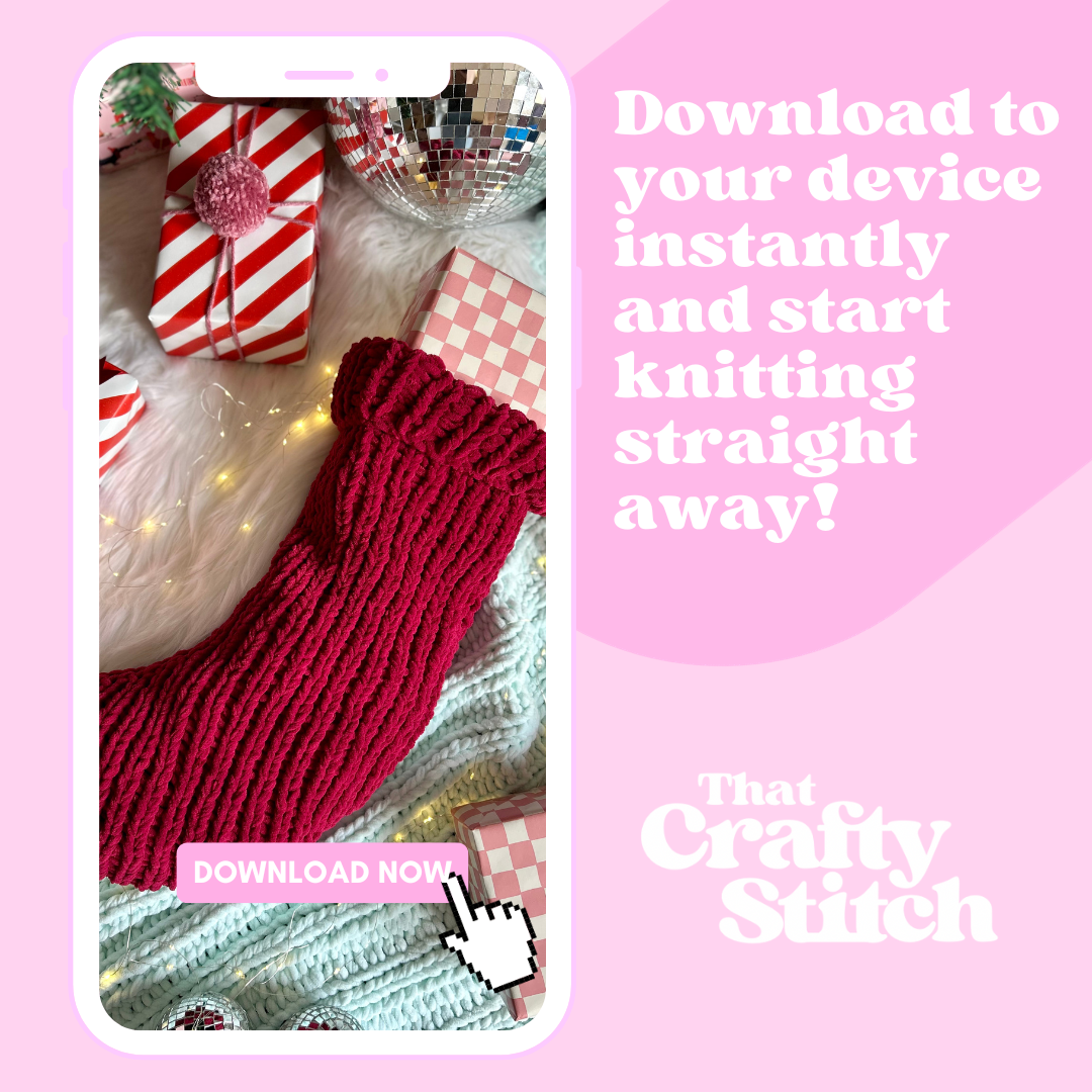 Knitting Pattern - Squishy Christmas Stocking