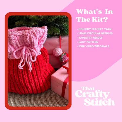 squishy santa sack knit kit